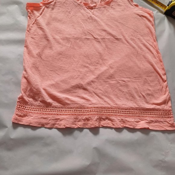 Coral Lord & Taylor Summer Lacy Tank Top M Size - Picture 7 of 11